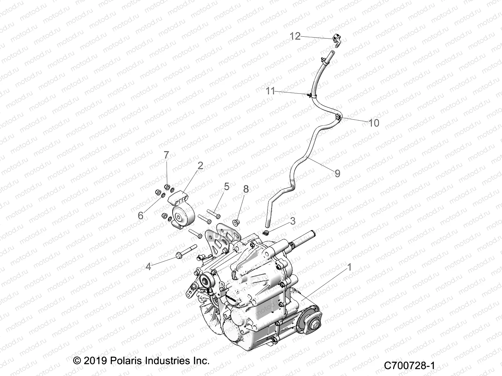 DRIVE TRAIN | DRIVE TRAIN, MAIN GEARCASE MOUNTING - Z20PAE92AC/BC/F92AC/LC (C700728-1)