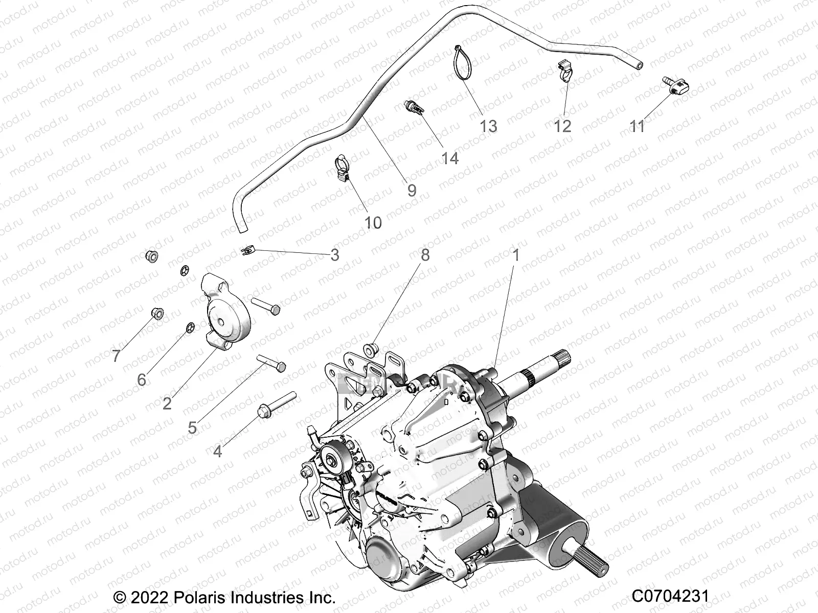 DRIVE TRAIN | DRIVE TRAIN, MAIN GEARCASE MOUNTING - Z22A5P87A5 (C700216-2)