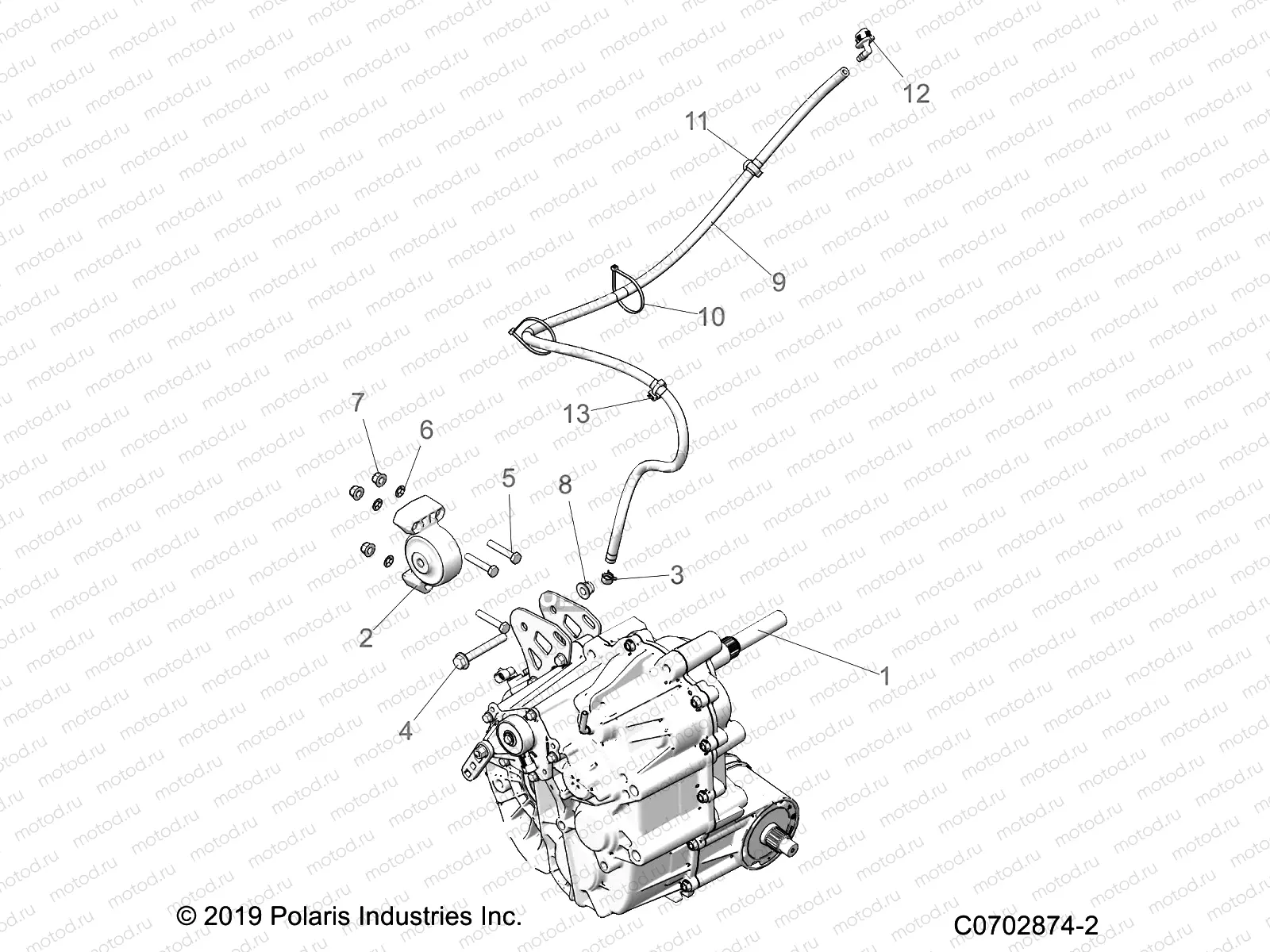 DRIVE TRAIN | DRIVE TRAIN, MAIN GEARCASE MOUNTING - Z22R4E92AD/AJ (C0702874-2)