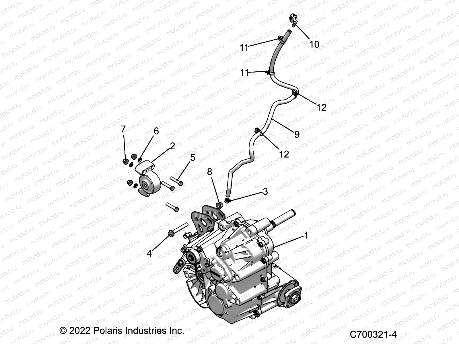 DRIVE TRAIN | DRIVE TRAIN, MAIN GEARCASE MOUNTING - Z23NAE99A/99B (C700321-4)