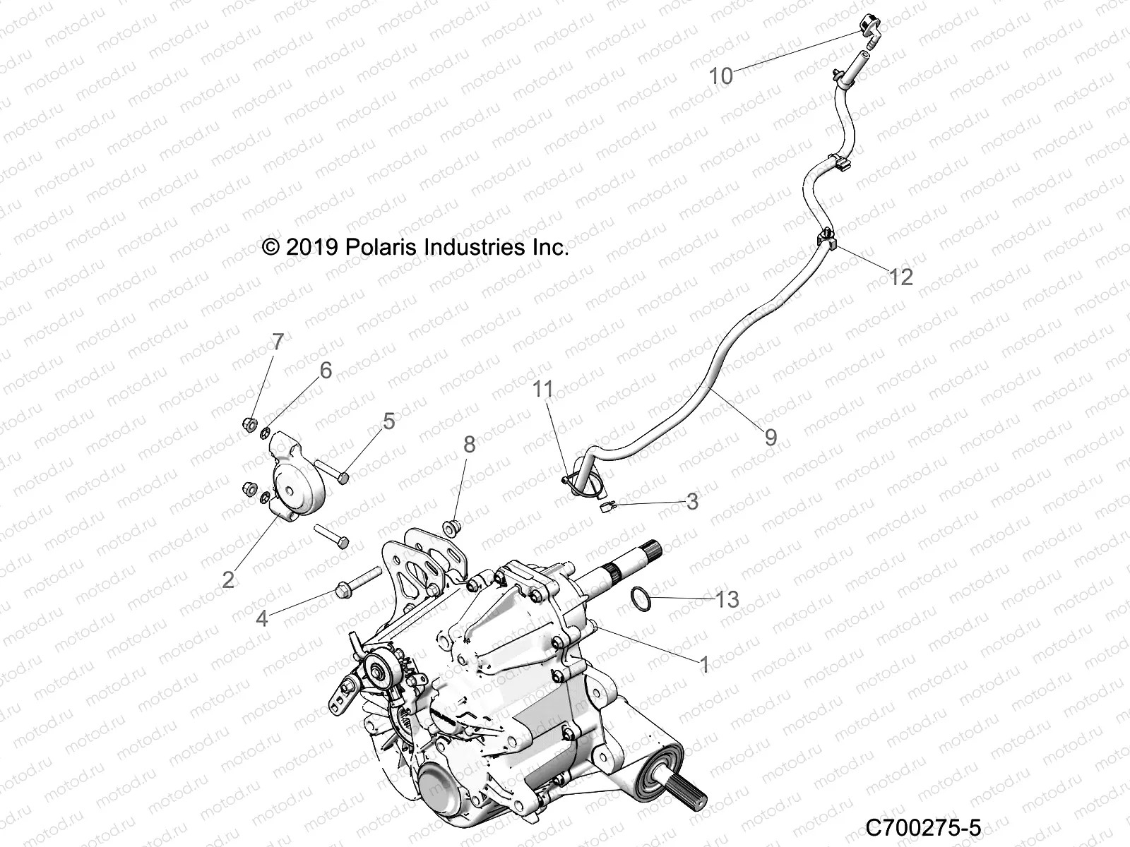 DRIVE TRAIN | DRIVE TRAIN, MAIN GEARCASE MOUNTING - Z23NAE99FR/SCR/FR (C700275-5)