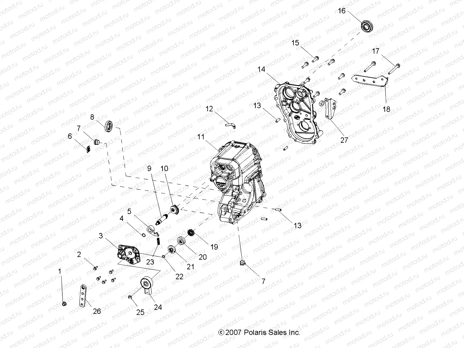 DRIVE TRAIN | DRIVE TRAIN, MAIN GEARCASE - R08RH68 ALL OPTIONS (49RGRTRANS084X4)