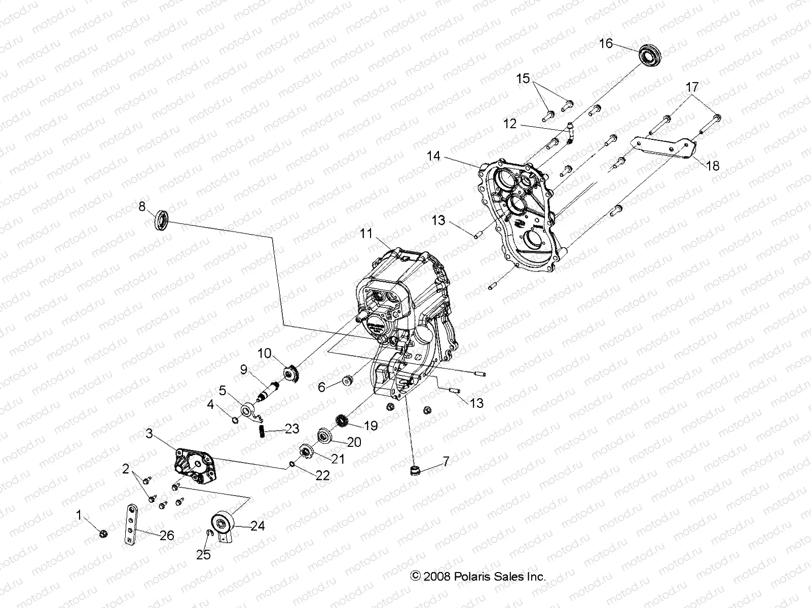 DRIVE TRAIN | DRIVE TRAIN, MAIN GEARCASE - R09HH50AG/AR (49RGRGEARCASE095004X4)