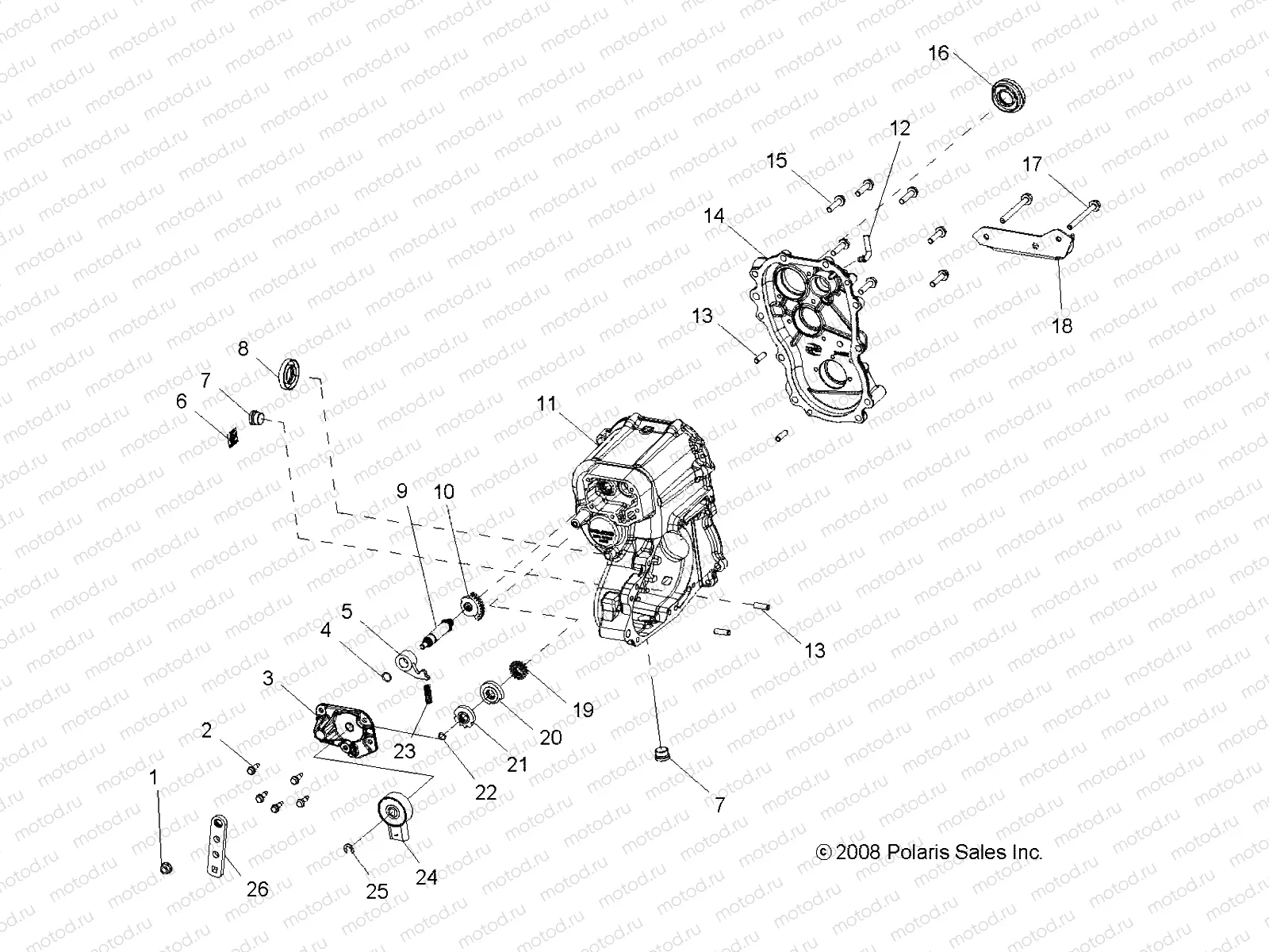 DRIVE TRAIN | DRIVE TRAIN, MAIN GEARCASE - R09HH68/HY68 ALL OPTIONS (49RGRGEARCASE097004X4)