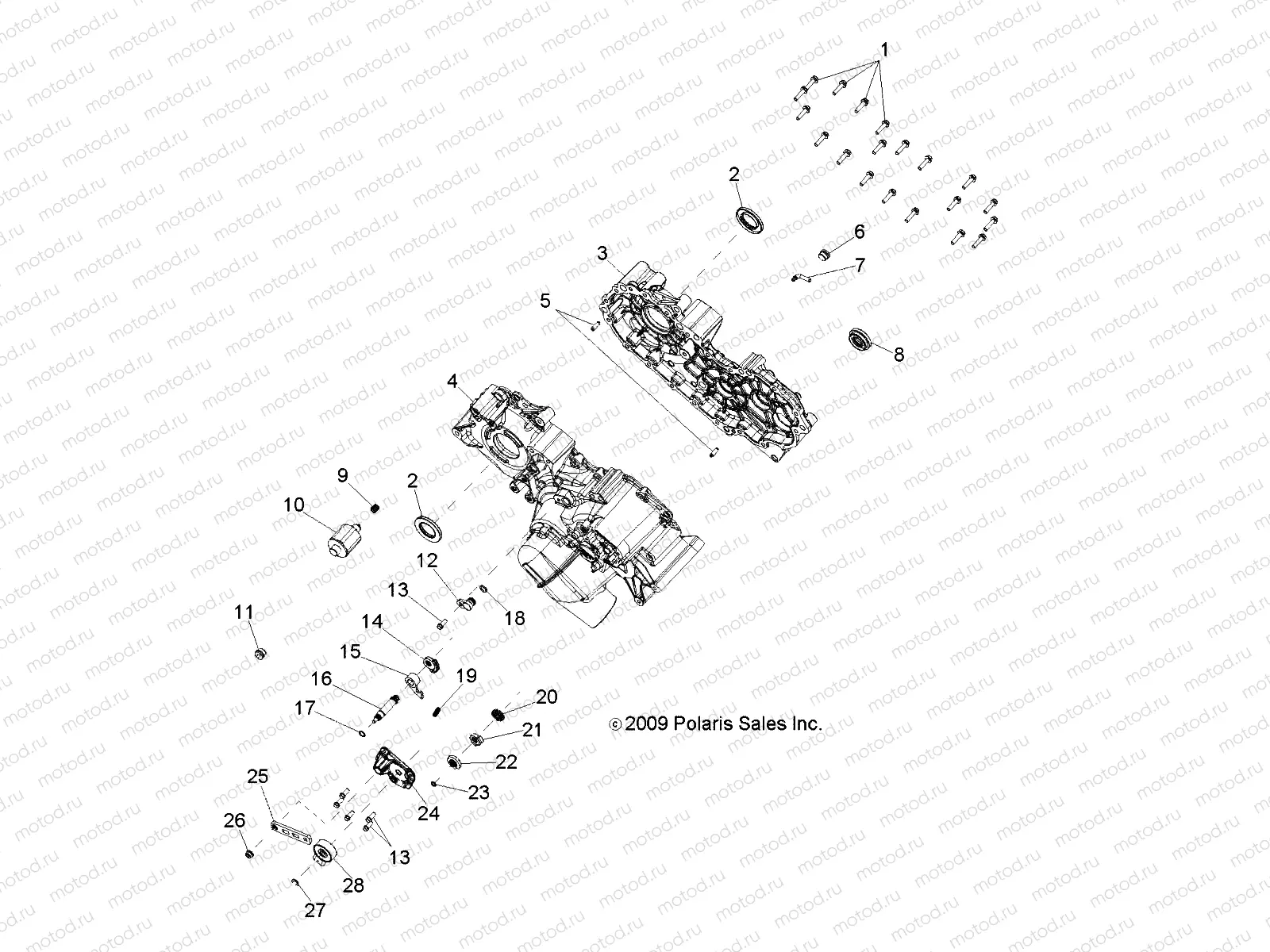 DRIVE TRAIN | DRIVE TRAIN, MAIN GEARCASE - R10RH45AG/AH/AR (49RGRGEARCASE10450)