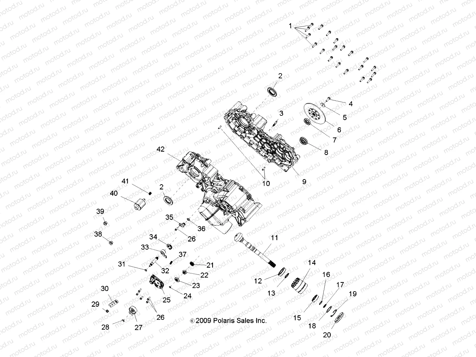 DRIVE TRAIN | DRIVE TRAIN, MAIN GEARCASE - R11TH76/TY76 ALL OPTIONS (49RGRGEARCASE108004X4)