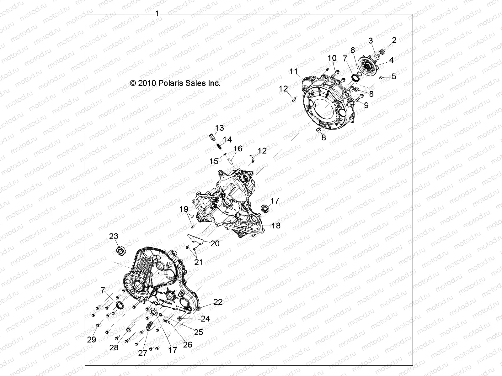DRIVE TRAIN | DRIVE TRAIN, MAIN GEARCASE - R12TH90DG (49RGRGEARCASE11DCREW)