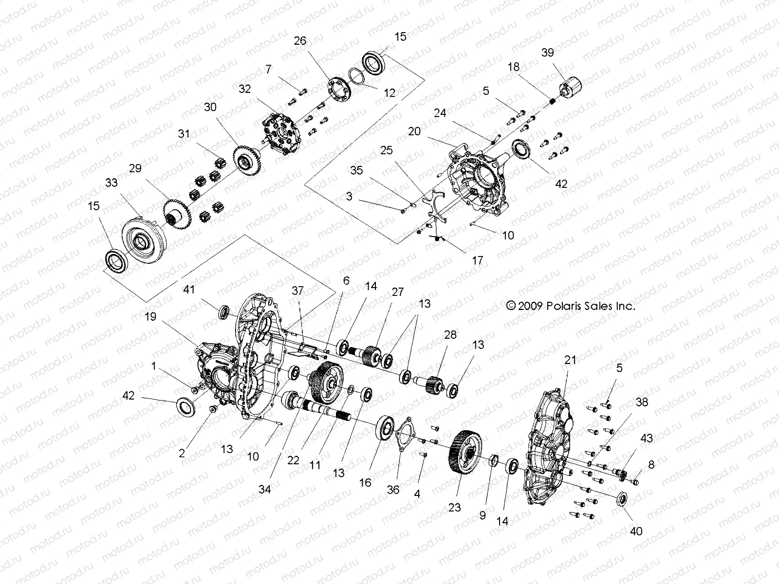 DRIVE TRAIN | DRIVE TRAIN, MAIN GEARCASE - R13RC08GA/GH/FA/FH (49LEVGEARCASE1332793)