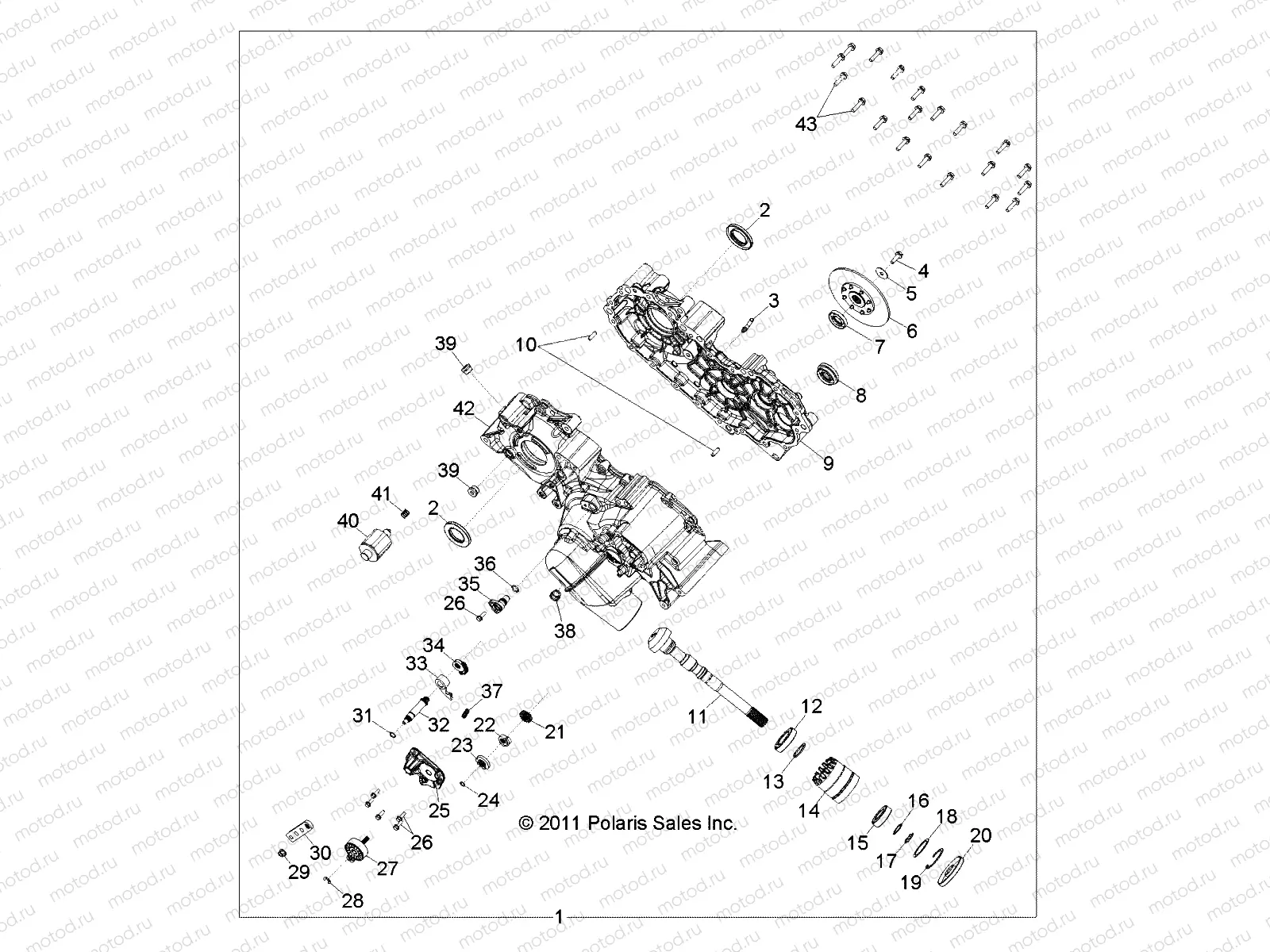 DRIVE TRAIN | DRIVE TRAIN, MAIN GEARCASE - R13TH76/7E ALL OPTIONS (49RGRGEARCASE1332961)