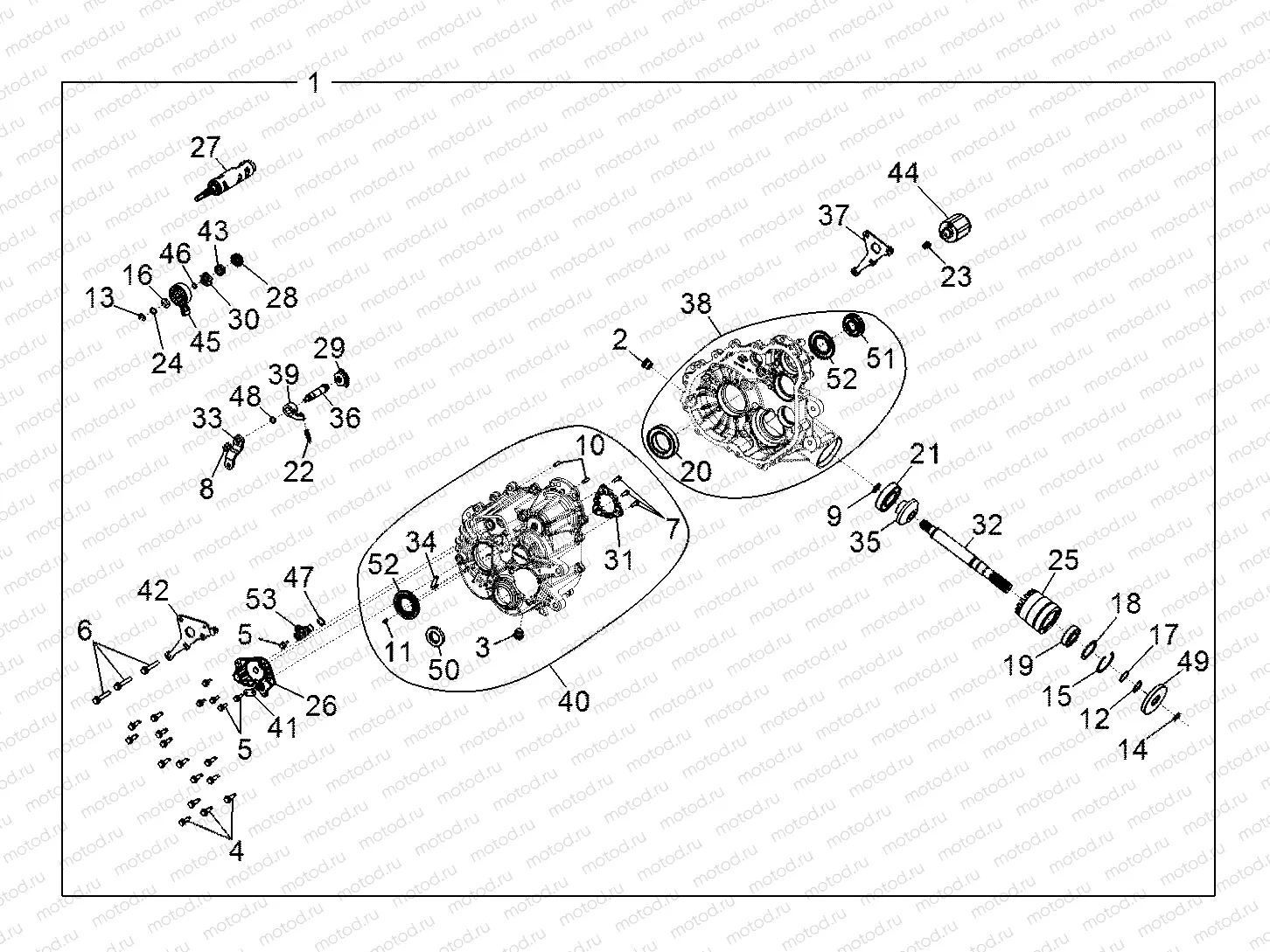 DRIVE TRAIN | DRIVE TRAIN, MAIN GEARCASE - R13VH57FX (49RGRTRANS1333133)