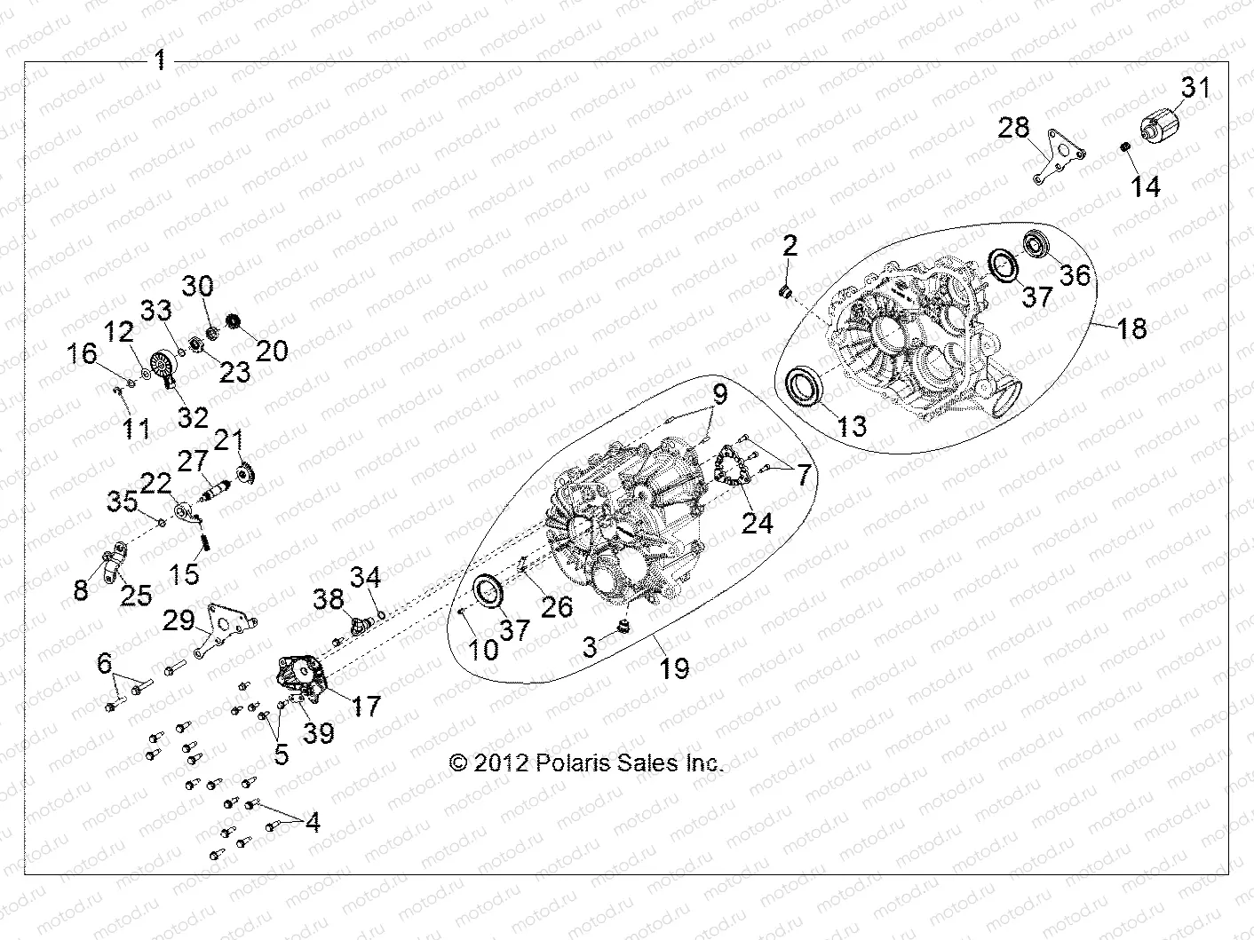 DRIVE TRAIN | DRIVE TRAIN, MAIN GEARCASE - R13VH6EAK (49RGRTRANS1333084)