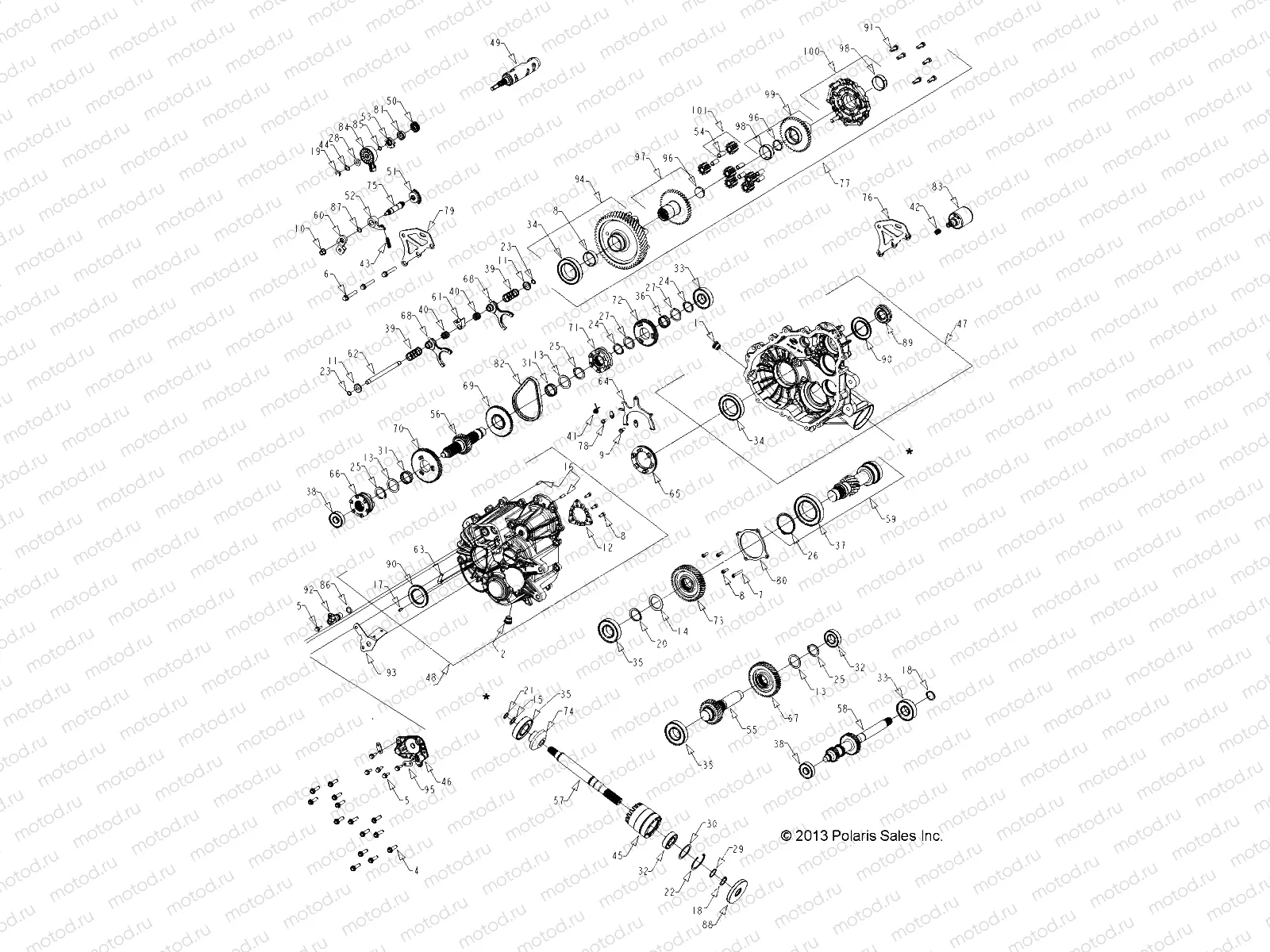 DRIVE TRAIN | DRIVE TRAIN, MAIN GEARCASE - R14RH57AA/AC/AR/6EAZ (49RGRGEARCASE1333059)