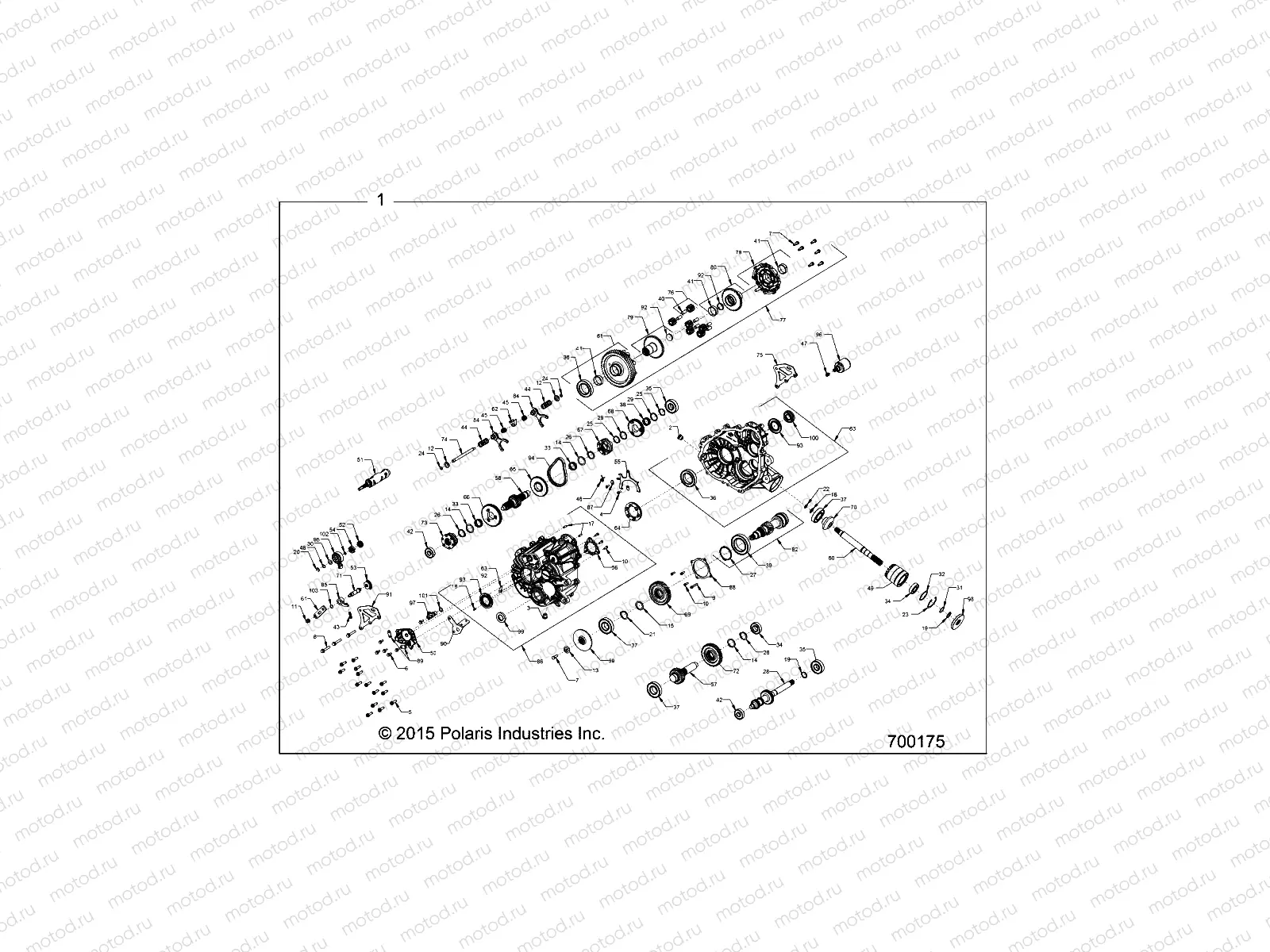 DRIVE TRAIN | DRIVE TRAIN, MAIN GEARCASE - R15RMH57FA (700175)