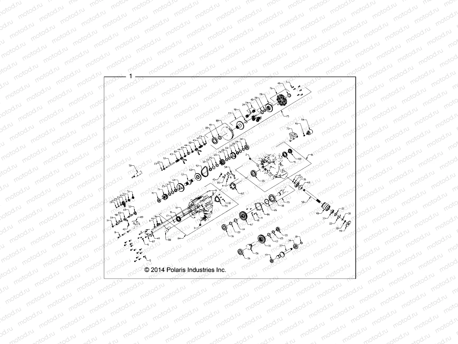 DRIVE TRAIN | DRIVE TRAIN, MAIN GEARCASE - R17RCA57A1/B1/A4/B4 (49RGRGEARCASE1333284)