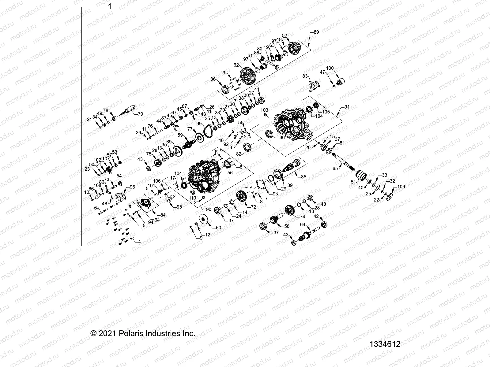 DRIVE TRAIN | DRIVE TRAIN, MAIN GEARCASE - R22MAA57F1/SF1/F9/C1/C4/C9/CK (1334612)