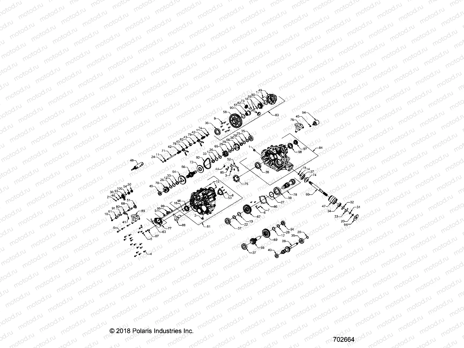 DRIVE TRAIN | DRIVE TRAIN, MAIN GEARCASE - R23CCA57A1/A7 (702664)