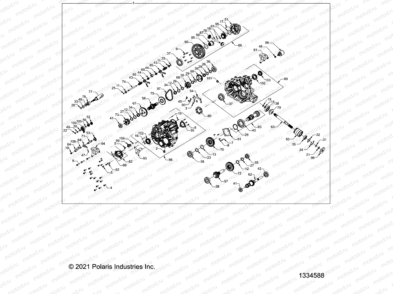 DRIVE TRAIN | DRIVE TRAIN, MAIN GEARCASE - R23M4A57B1/EB4/B9 (1334588)