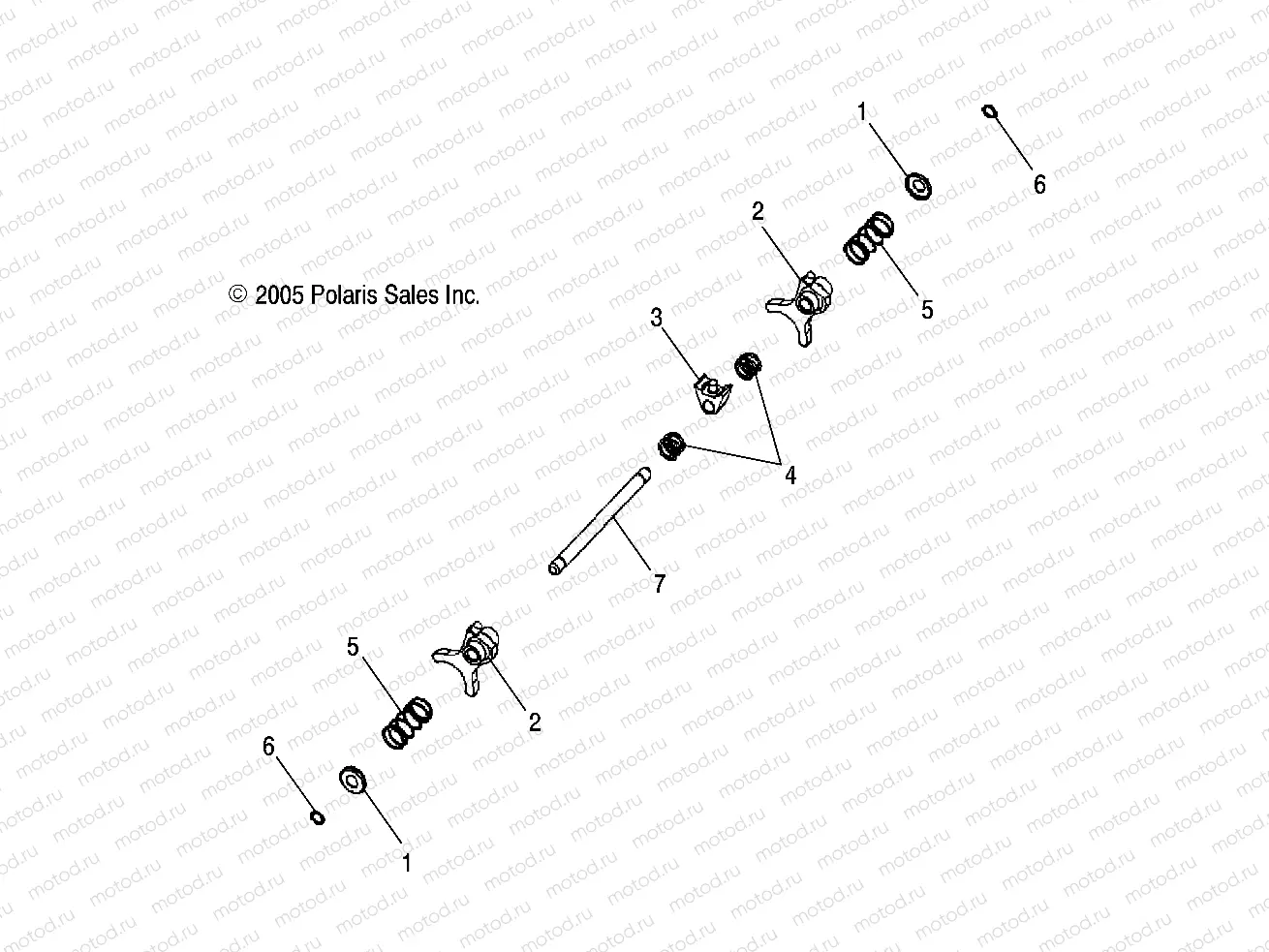 DRIVE TRAIN | DRIVE TRAIN, MAIN GEARCASE SHIFT FORKS - A08DN76FC (4999204069920406D09)