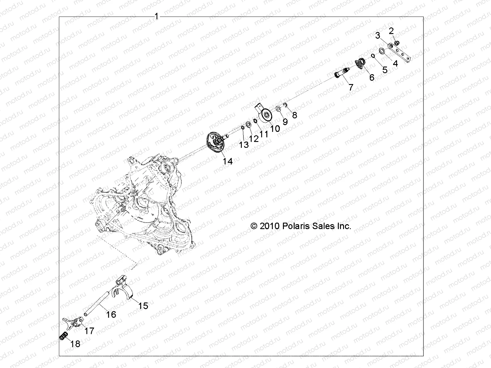 DRIVE TRAIN | DRIVE TRAIN, MAIN GEARCASE SHIFT FORKS - R12TH90DG (49RGRFORKS11DCREW)