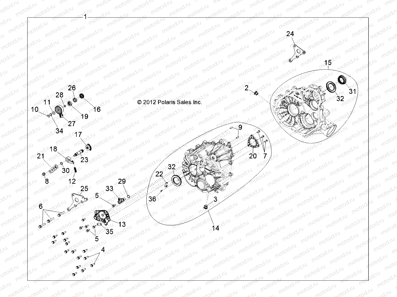 DRIVE TRAIN | DRIVE TRAIN, MAIN GEARCASE - Z14JT87AD/9EAO/9EAOL/9EAL (49RGRTRANS1333044)