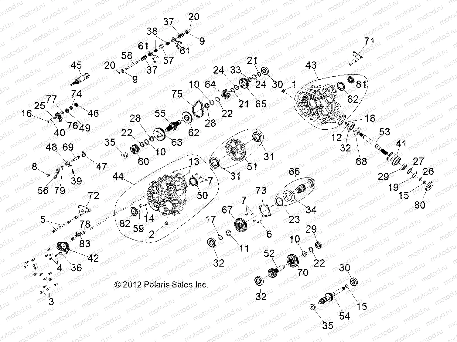 DRIVE TRAIN | DRIVE TRAIN, MAIN GEARCASE - Z15VHA57AJ (49RGRTRANS1333051)