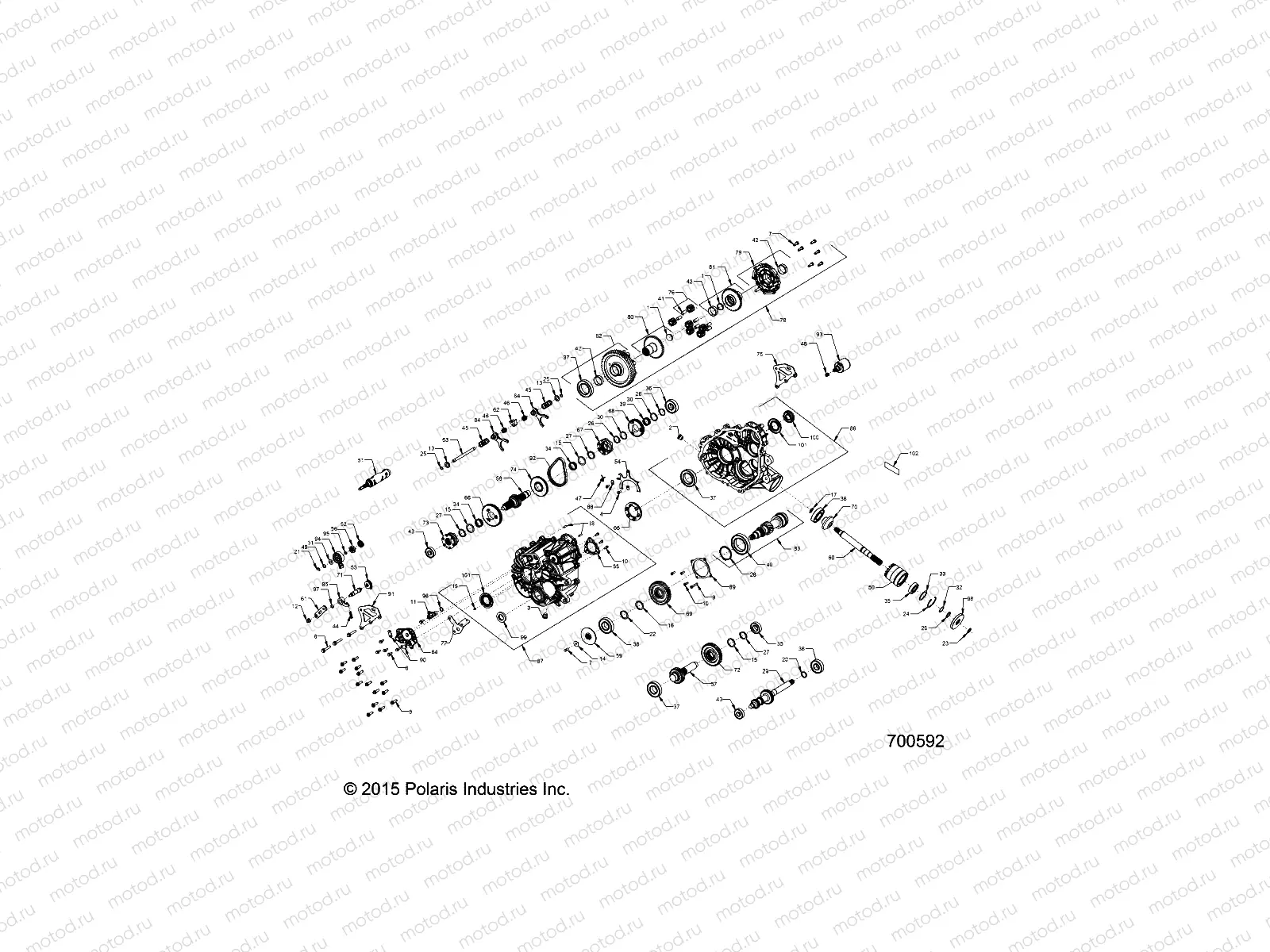 DRIVE TRAIN | DRIVE TRAIN, MAIN GEARCASE - Z16VHA57FJ (700592)