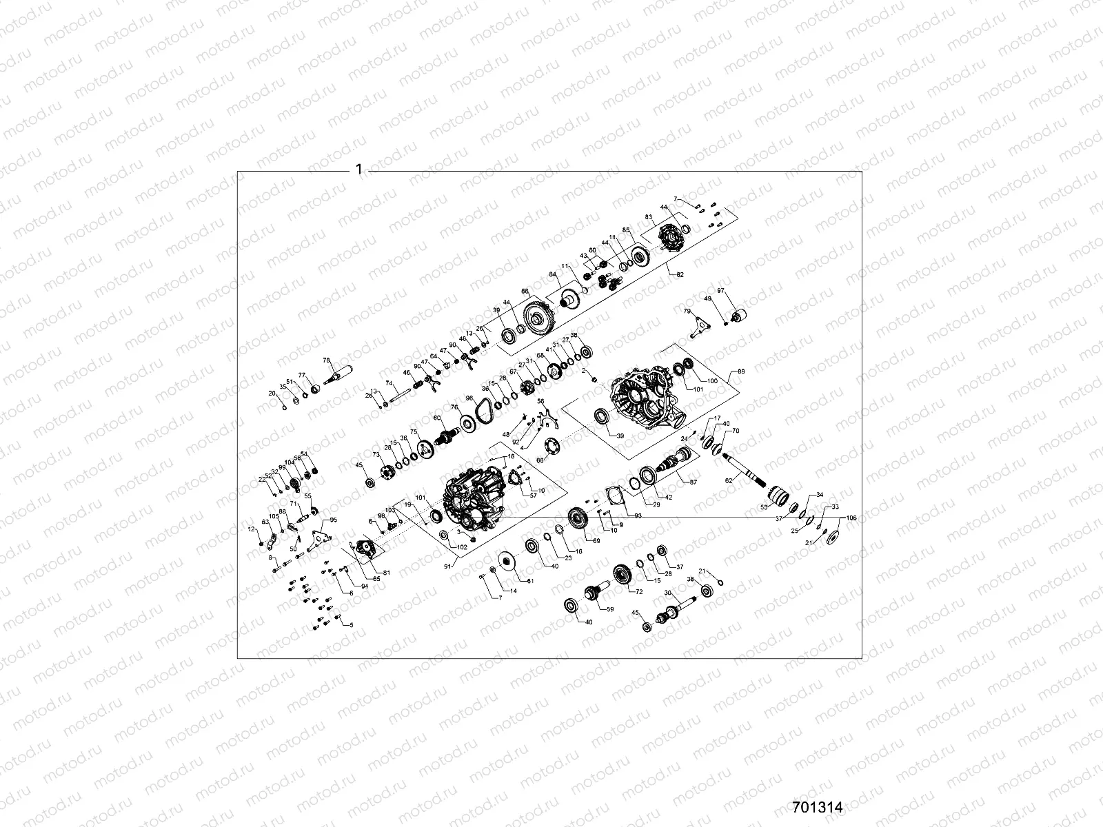 DRIVE TRAIN | DRIVE TRAIN, MAIN GEARCASE - Z19VHA57F2 (701314)