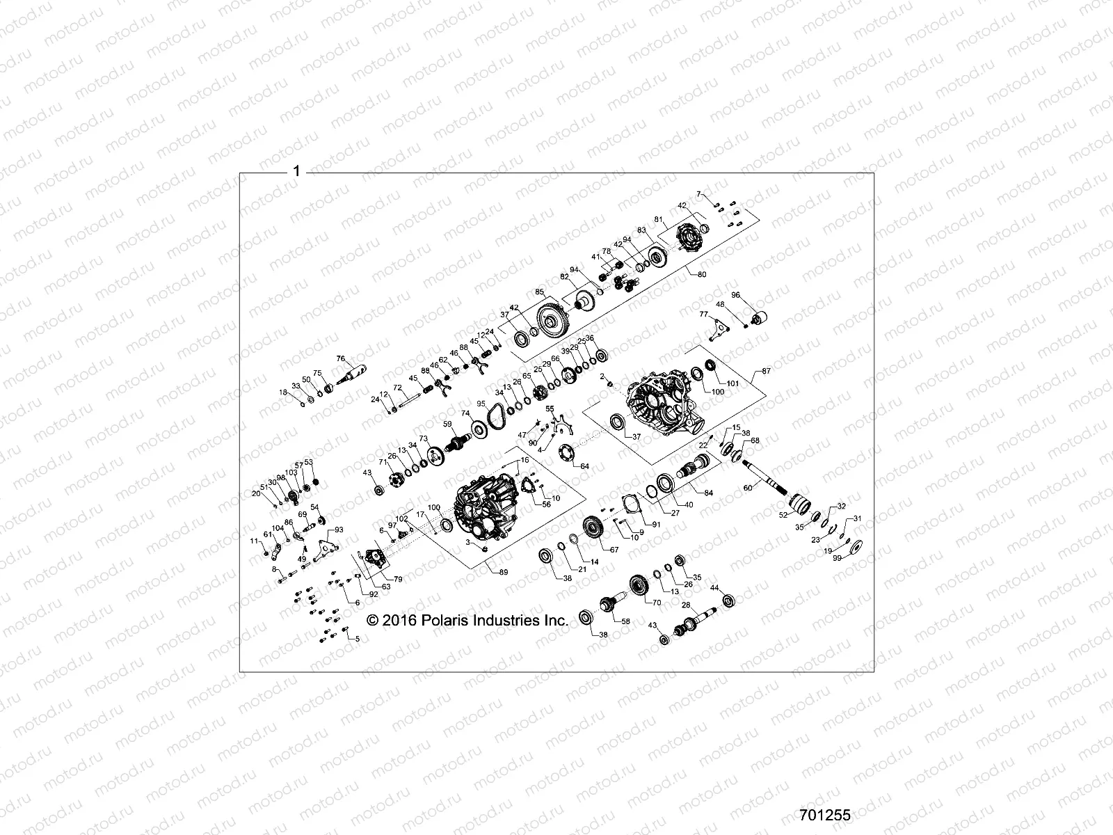 DRIVE TRAIN | DRIVE TRAIN, MAIN GEARCASE - Z19VHE57BM (701255)