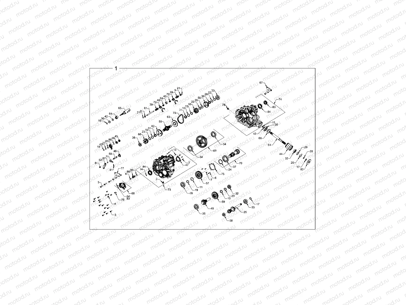 DRIVE TRAIN | DRIVE TRAIN, MAIN GEARCASE - Z20CHA57A2 (1334344)