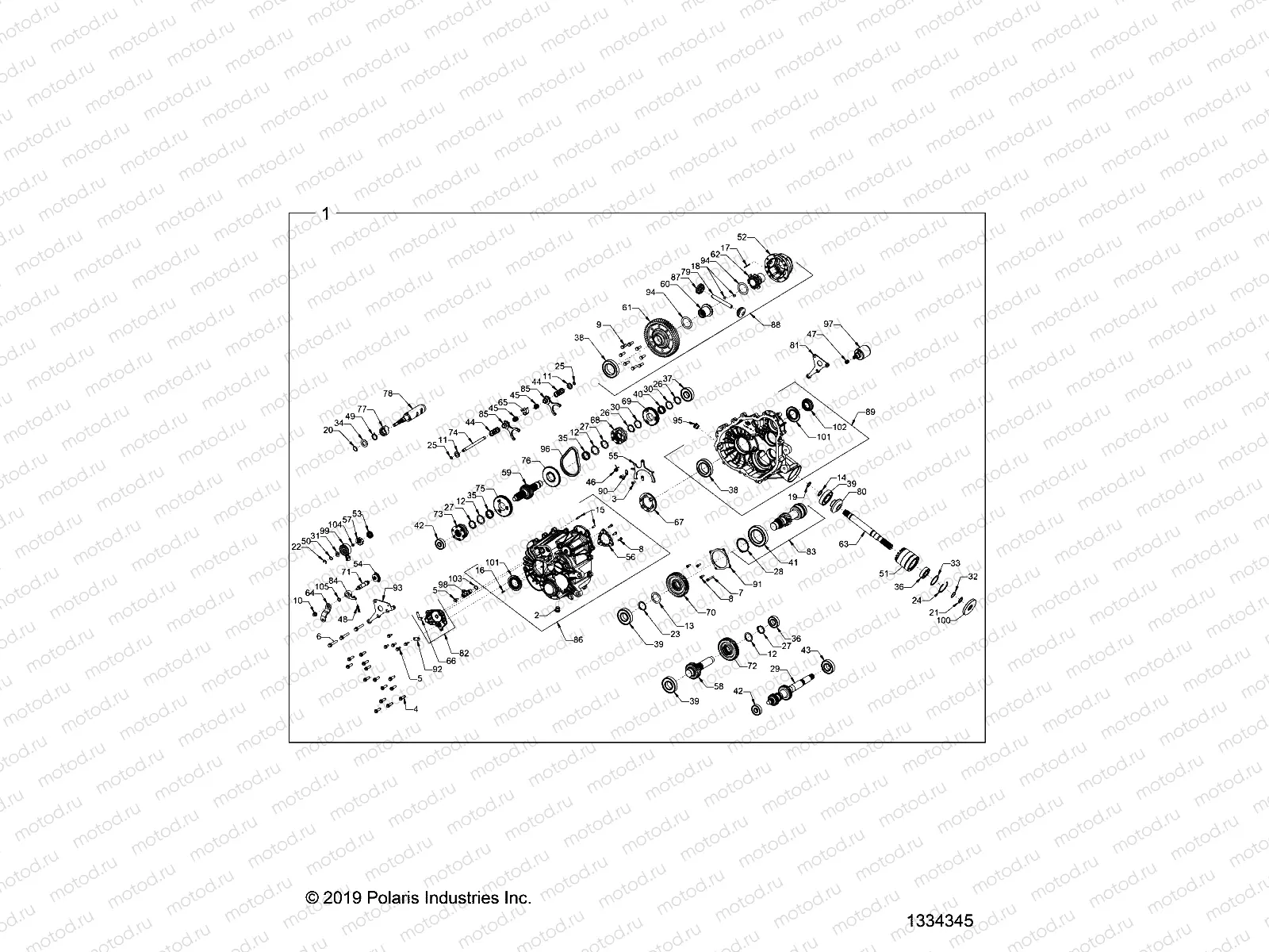 DRIVE TRAIN | DRIVE TRAIN, MAIN GEARCASE - Z20CHE57AM (1334345)