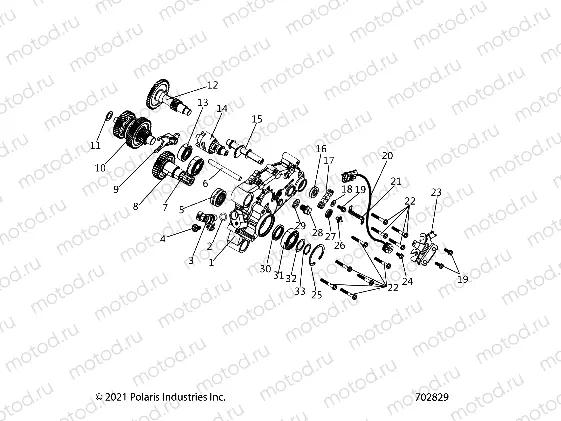 DRIVE TRAIN | DRIVE TRAIN, MAIN GEARCASE - Z22HCB18D2 (702829)