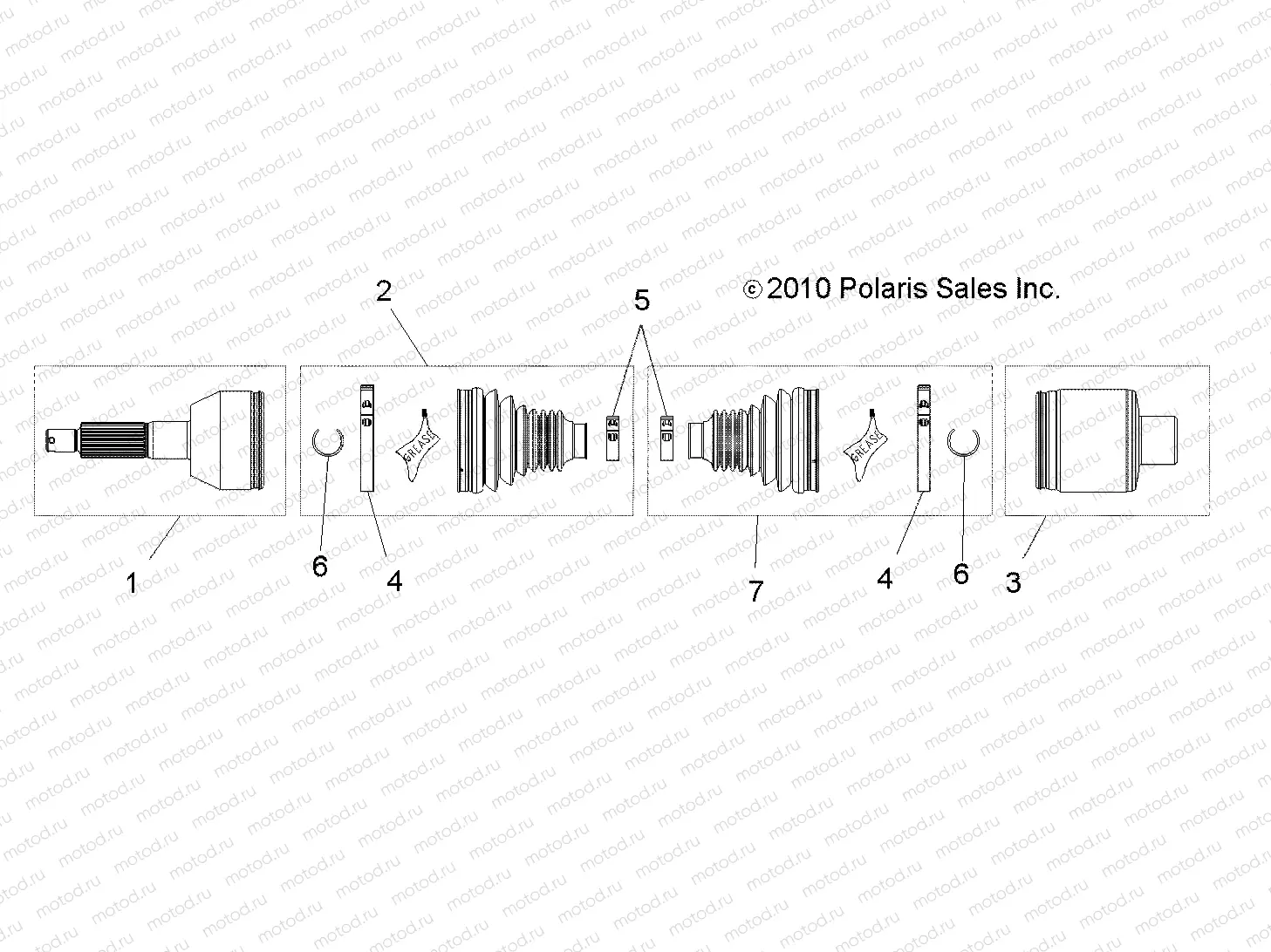 DRIVE TRAIN | DRIVE TRAIN, MID DRIVE SHAFT - R11HR76AG/AR (49RGRSHAFTDRVMID116X6)