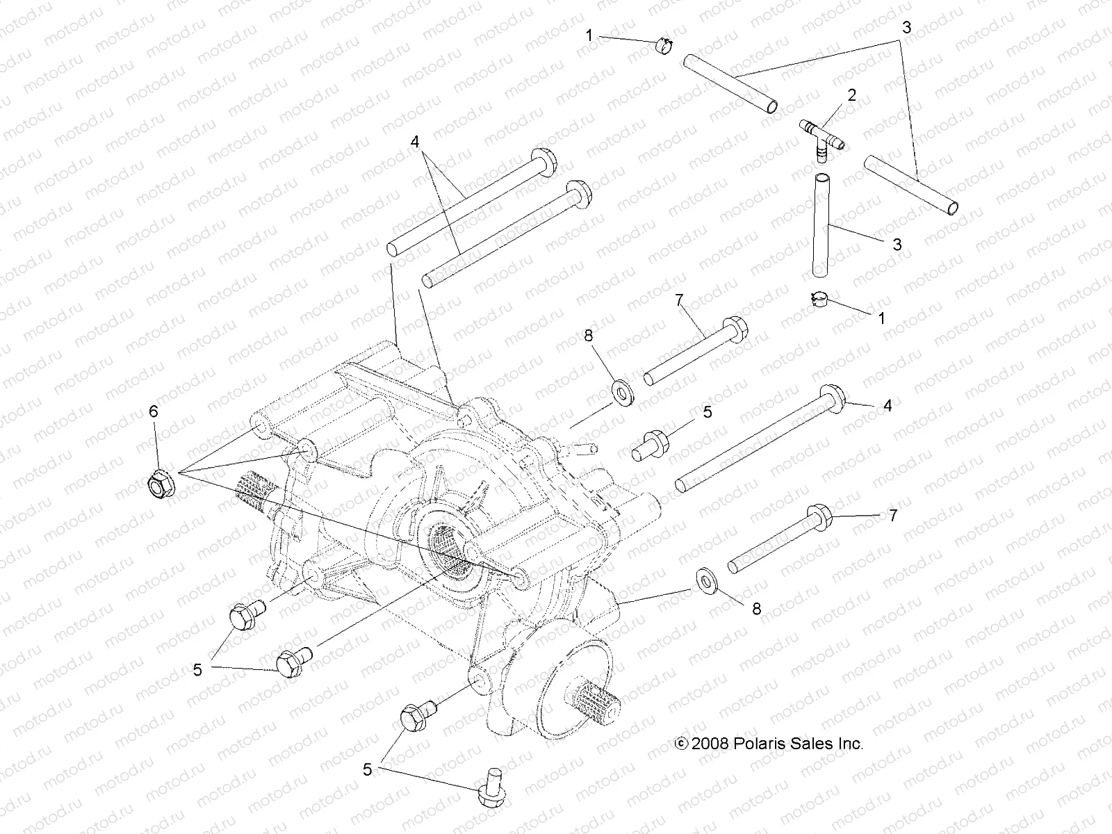 DRIVE TRAIN | DRIVE TRAIN, MID GEARCASE MOUNTING - A12CF76FF (49ATVGEARMIDMTG096X6)