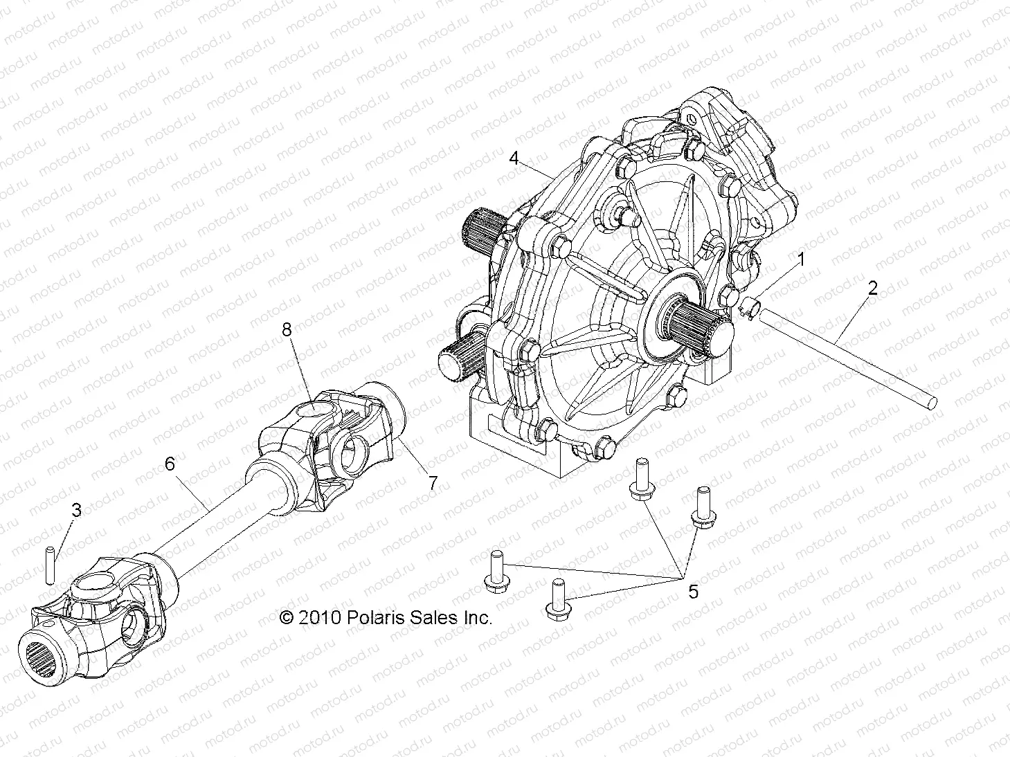 DRIVE TRAIN | DRIVE TRAIN, MID GEARCASE MOUNTING - R17RAA76NA (49RGRGEARCASEMTGMID106X6)