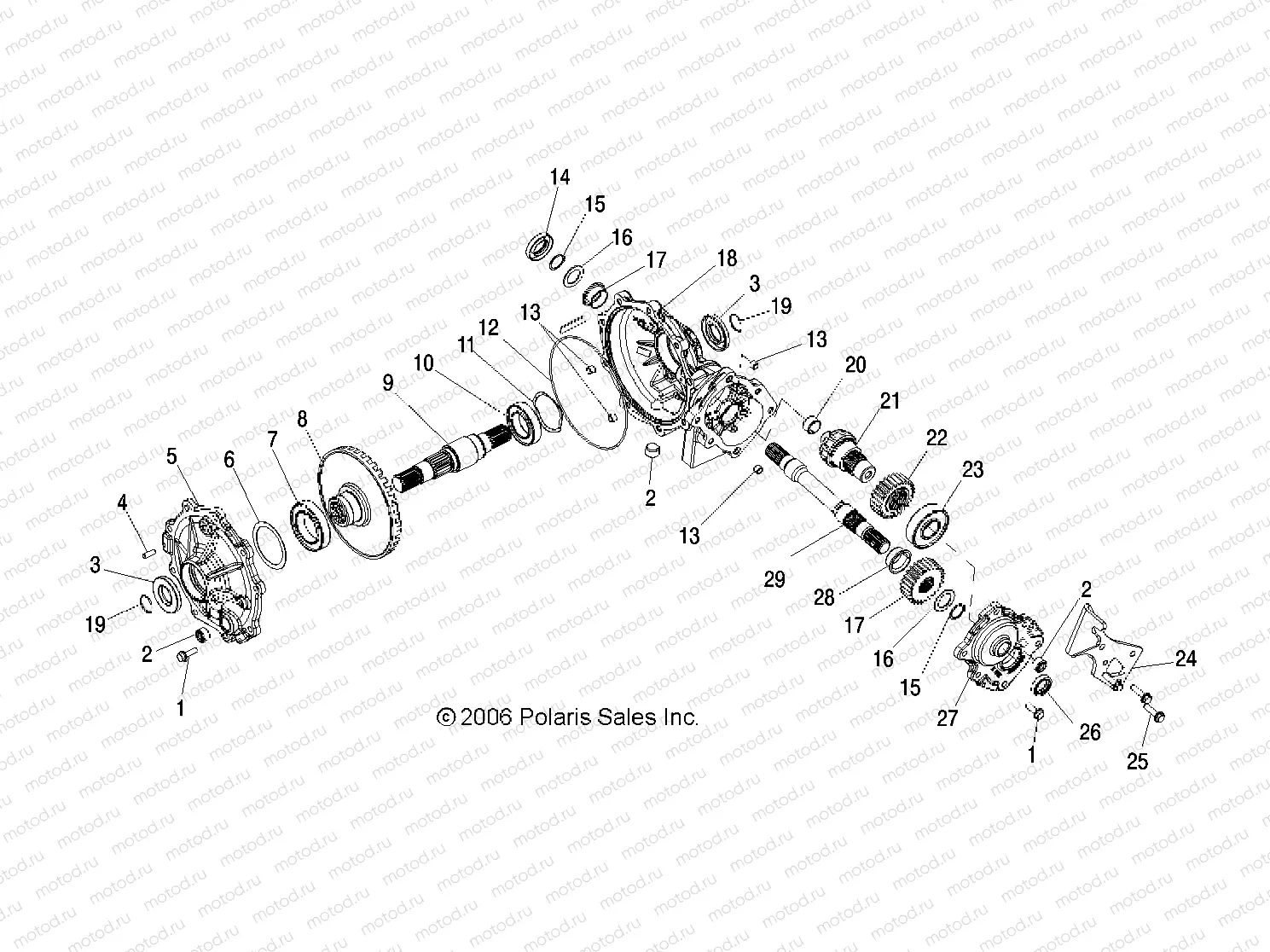 DRIVE TRAIN | DRIVE TRAIN, MID GEARCASE - R08RF68AD/AF/AZ (4999202259920225D07)