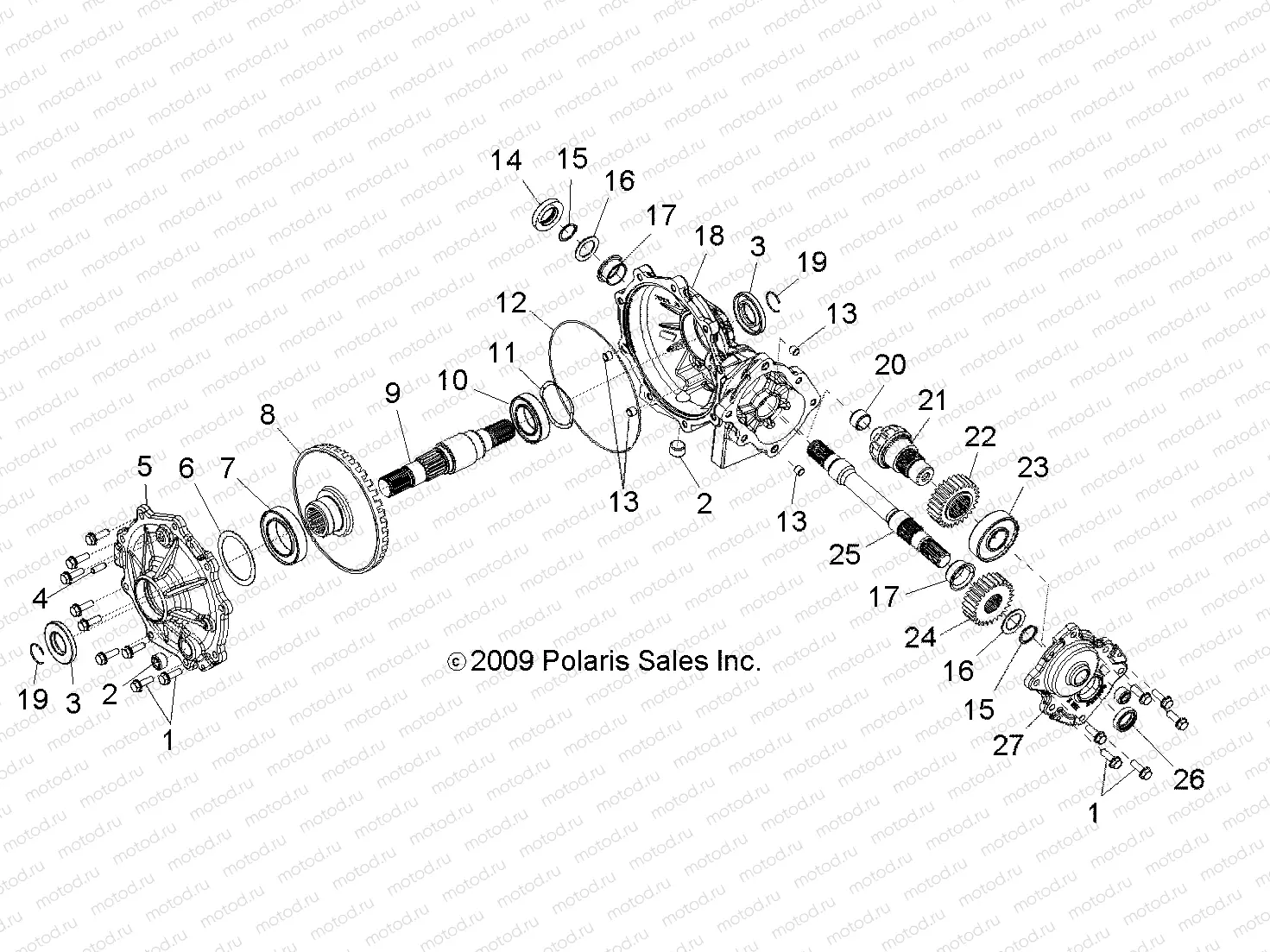 DRIVE TRAIN | DRIVE TRAIN, MID GEARCASE - R16RAA76AA/AJ (49RGRGEARCASEMID106X6)