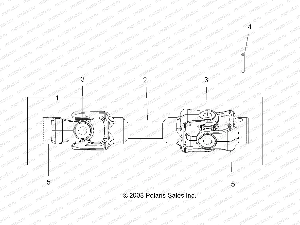 DRIVE TRAIN | DRIVE TRAIN, MID PROP SHAFT - A10CL76AA (49ATVSHAFTPROP096X6)