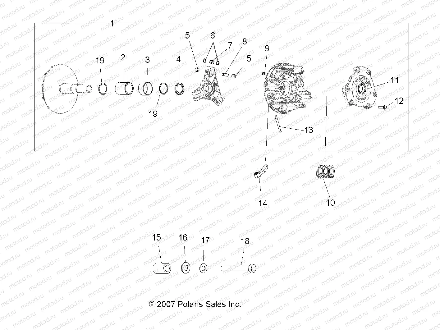 DRIVE TRAIN | DRIVE TRAIN, PRIMARY CLUTCH - A09MN76AX/AZ (49ATVCLUTCH08SP800EFI)