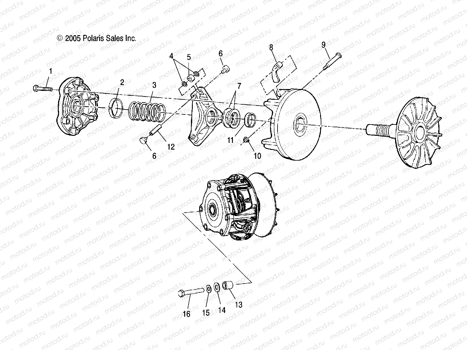 DRIVE TRAIN | DRIVE TRAIN, PRIMARY CLUTCH - A10EA32FA (4999202939920293B12)
