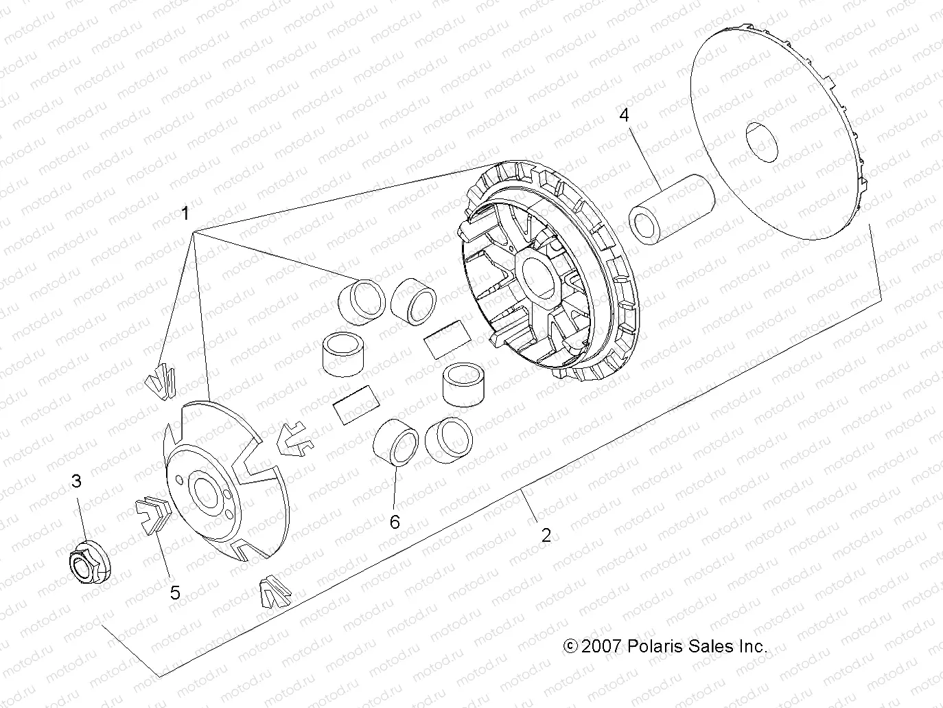 DRIVE TRAIN | DRIVE TRAIN, PRIMARY CLUTCH - A10LB27AA (49ATVPRIMARY08SP300)