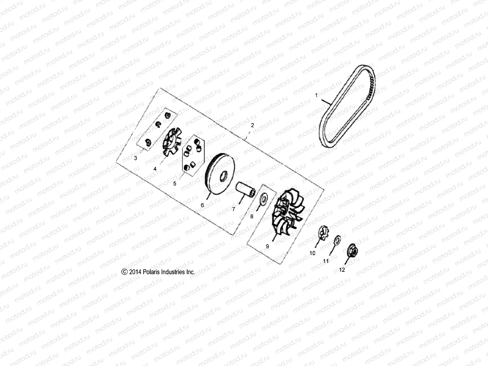 DRIVE TRAIN | DRIVE TRAIN, PRIMARY CLUTCH - A15YAP20AF (49ATVCLUTCH12PHX)