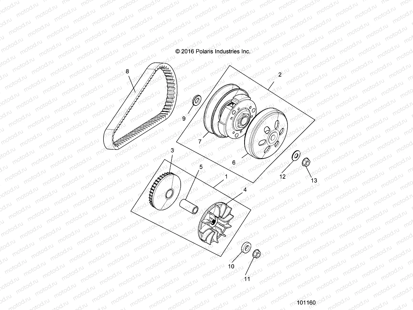 DRIVE TRAIN | DRIVE TRAIN, PRIMARY CLUTCH - A18HAA15B7/B2 (101160)