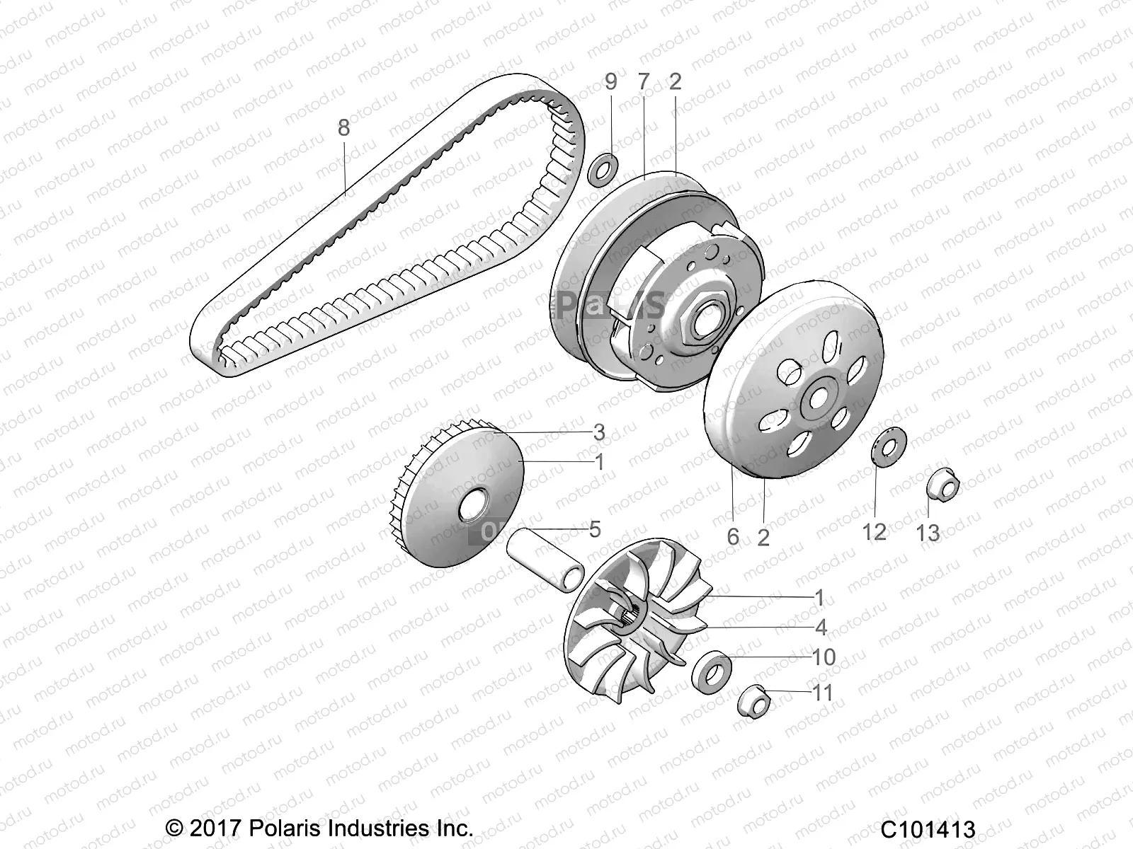 DRIVE TRAIN | DRIVE TRAIN, PRIMARY CLUTCH - A18HZA15N4 (101413)