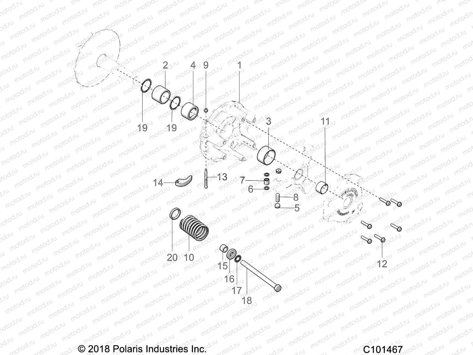DRIVE TRAIN | DRIVE TRAIN, PRIMARY CLUTCH - A19SXA85B1/B4/SXE85BC/B9/ZBJ (C101467)