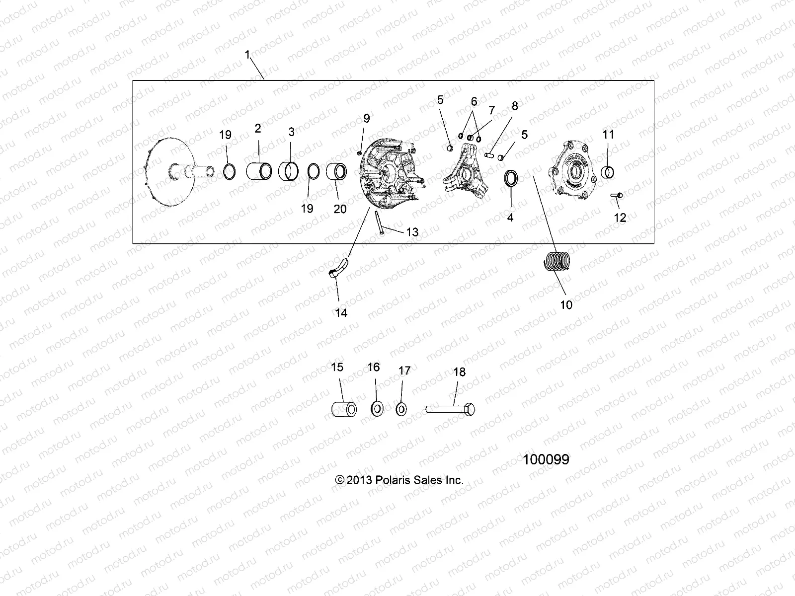 DRIVE TRAIN | DRIVE TRAIN, PRIMARY CLUTCH - A20SEE57F1