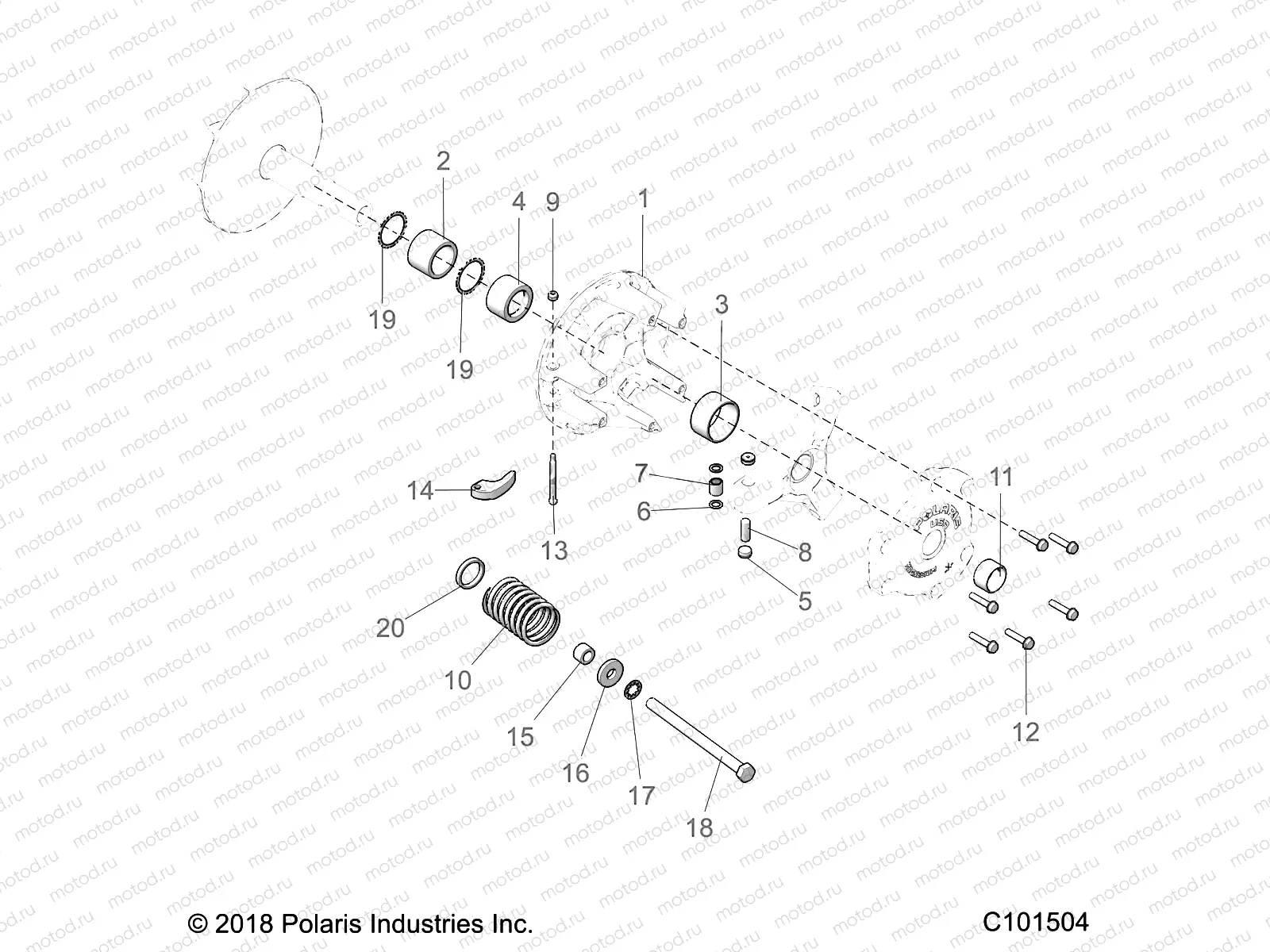 DRIVE TRAIN | DRIVE TRAIN, PRIMARY CLUTCH - A21SXM95AG/CAG (C101504)