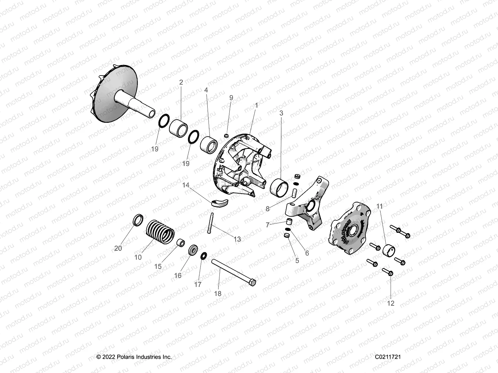 DRIVE TRAIN | DRIVE TRAIN, PRIMARY CLUTCH - A22SGE95AN (C0211721)