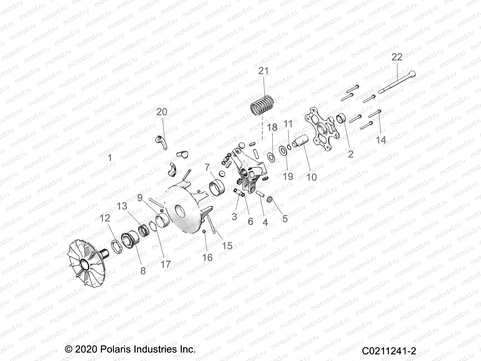 DRIVE TRAIN | DRIVE TRAIN, PRIMARY CLUTCH - A23SHE57AL/AS (C0211241-2)
