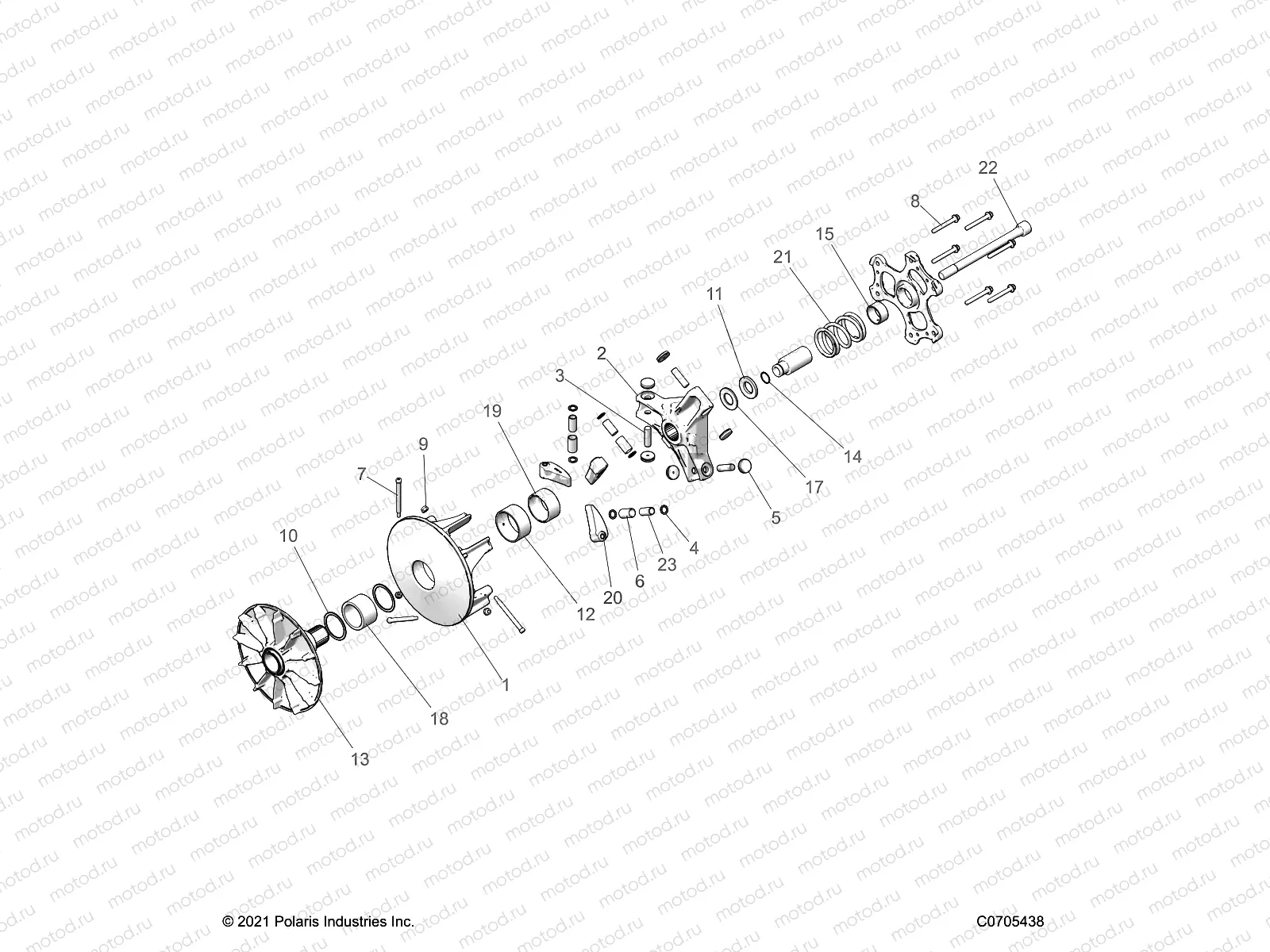 DRIVE TRAIN | DRIVE TRAIN, PRIMARY CLUTCH - D22P4EP99A4/B4/F99A4 (C0705438)