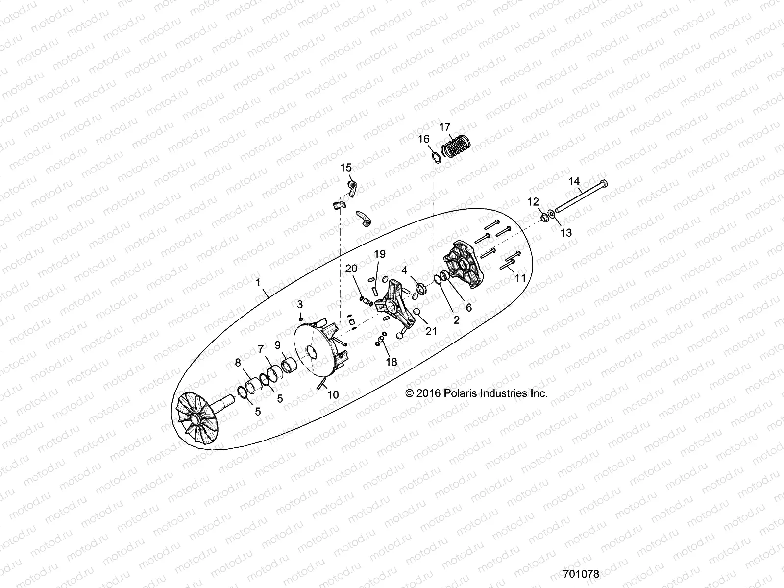 DRIVE TRAIN | DRIVE TRAIN, PRIMARY CLUTCH - G21GXJ99AJ/AZ/BJ/BZ (701078)